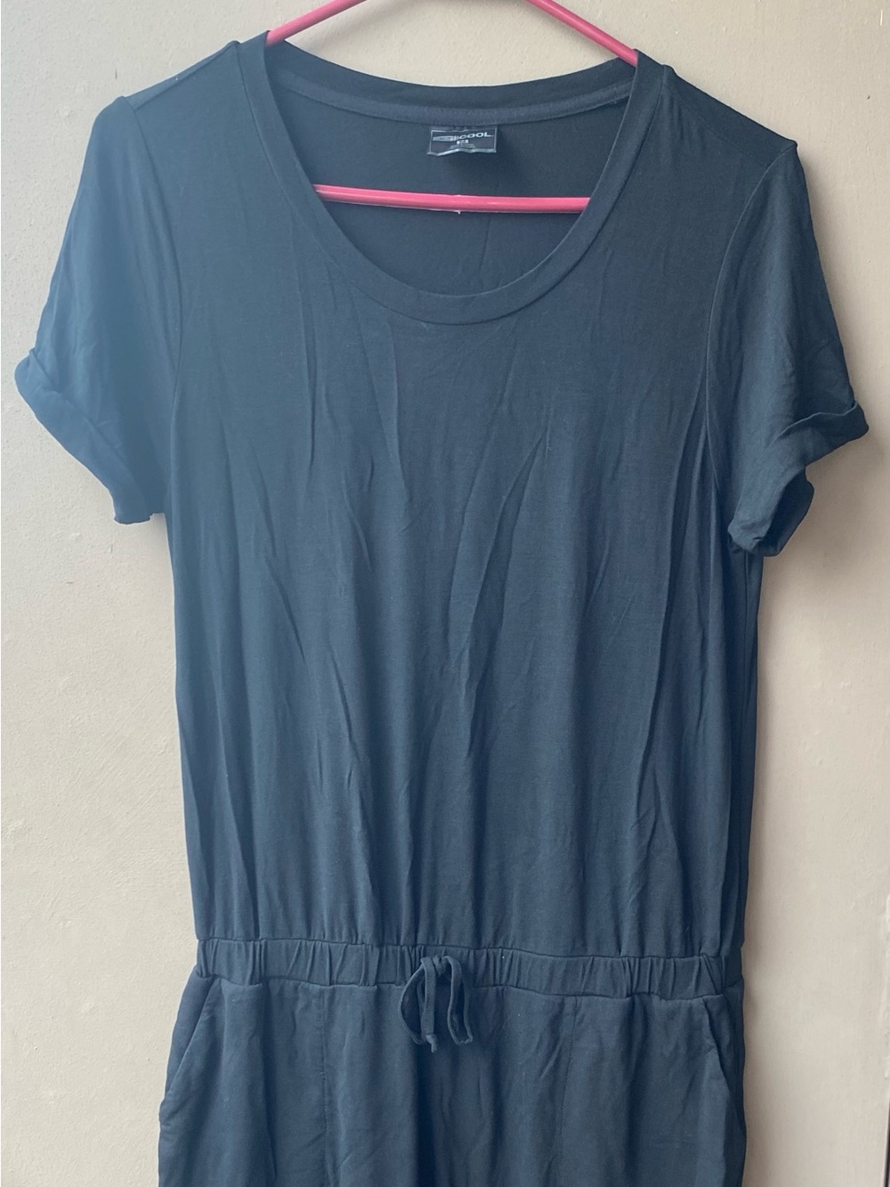 32 Degrees Black Short-Sleeve Drawstring-Waist Tee